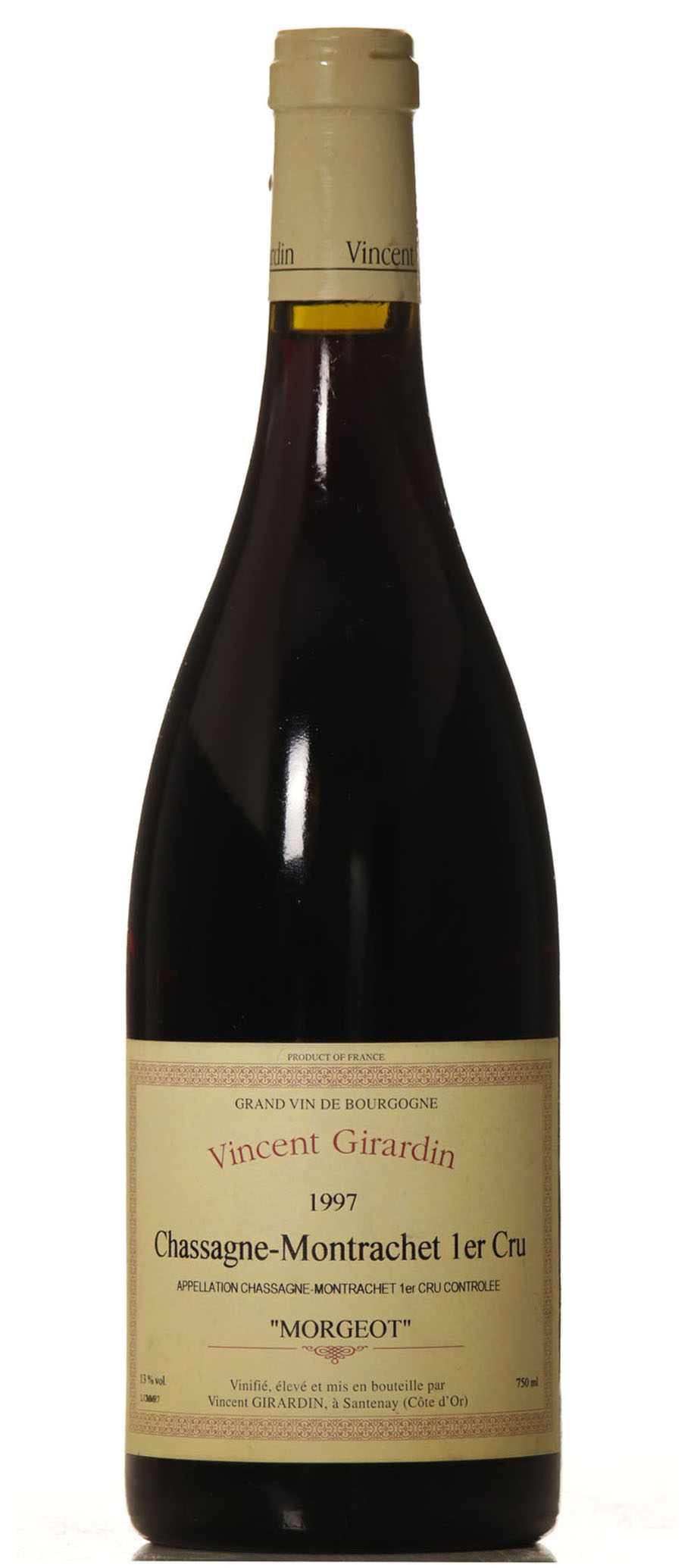 Chassagne Montrachet Morgeot 1997 rouge Vincent Girardin - VINEUT